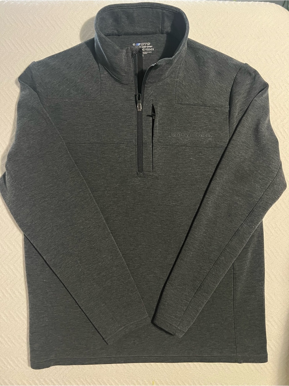 Vineyard Vines Men’s Charcoal Gray Quarter-Zip Pullover size M